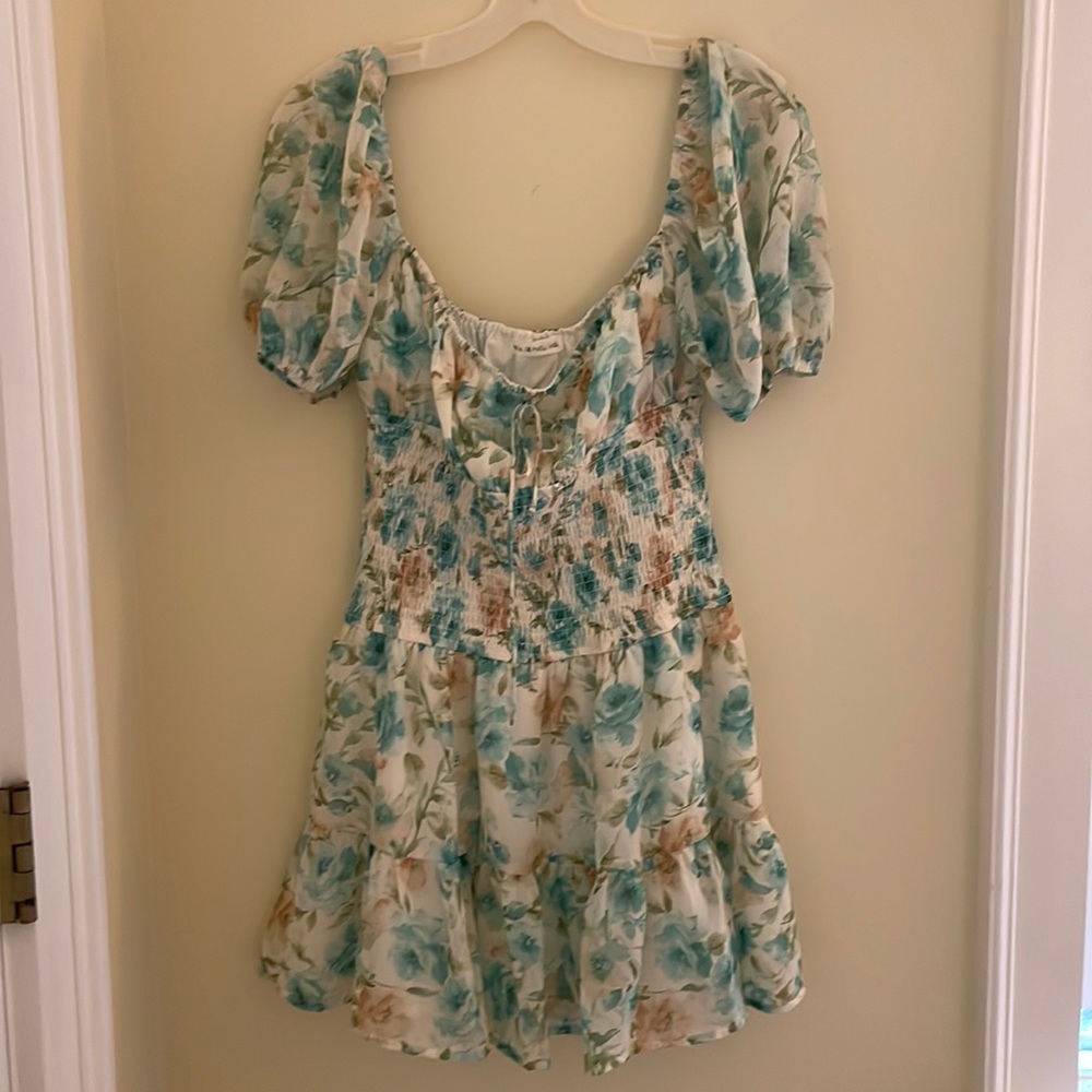 Blue ruffle dress